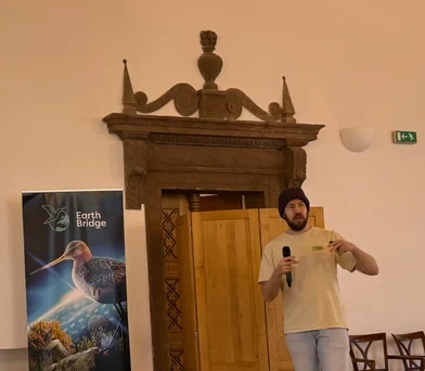 Max presenting on his topic of Field Anomalies.