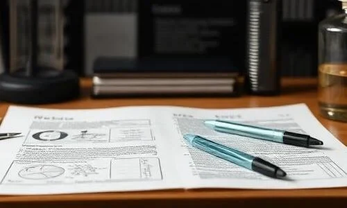 Eine Wissenschaftlerin und ein Wissenschaftler arbeiten hinter einer Glasfassade und mischen Chemikalien mit Großgeräten.