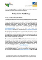 240313 - PhD position in Plant Biology